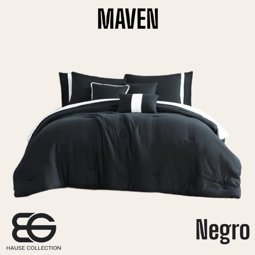 Edredón Maven  set de 10 piezas Negro