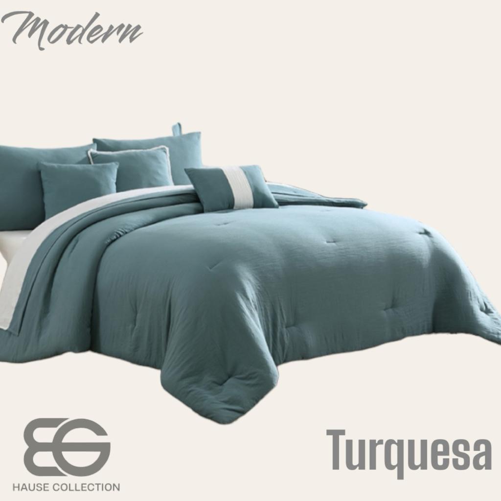 Edredón Modern set de 10 pizas Turquesa