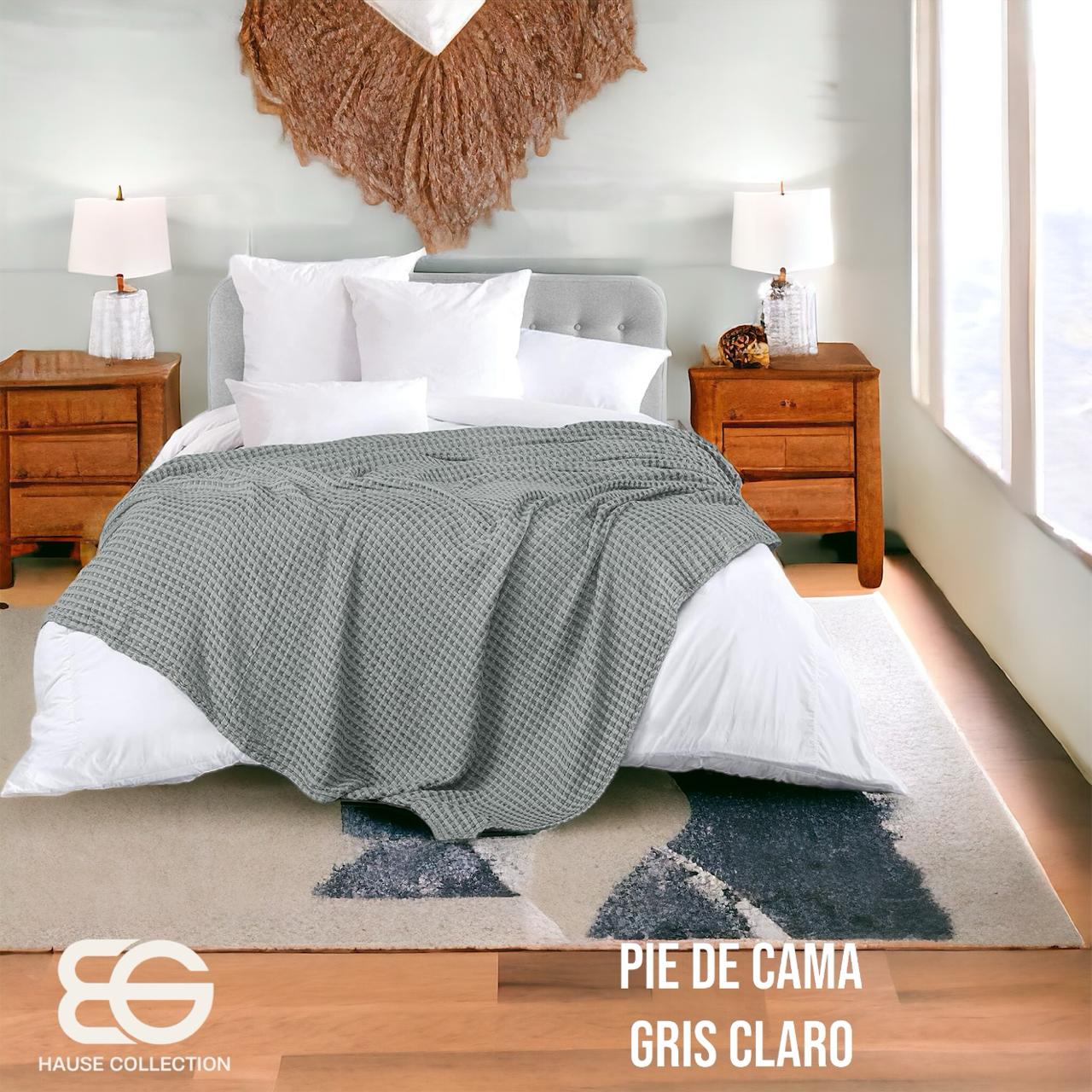 Pie de cama Gris claro