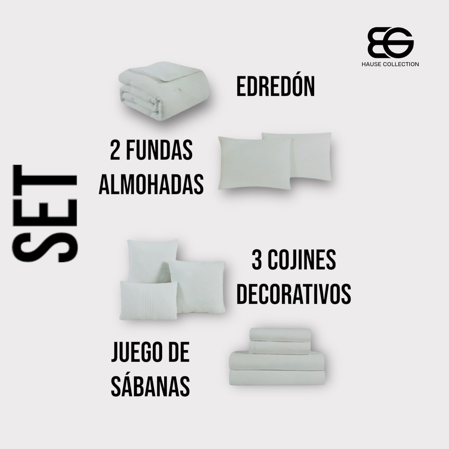 Edredón Maven Blanco set de 10 piezas